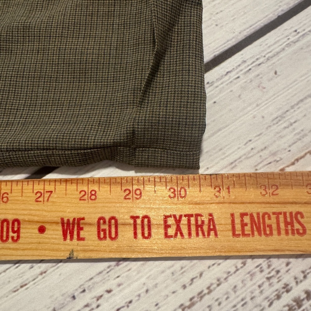 VTG Tommy Hilfiger Dress Pants Brown Green‎ Cuffed Men's Size 36x34 (Fits 34x30) - Picture 12 of 16